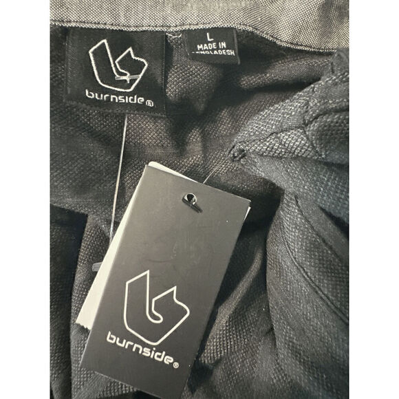 Burnside Black Cotton Long Sleeves Button-Down Shirt Large - Picture 7 of 7